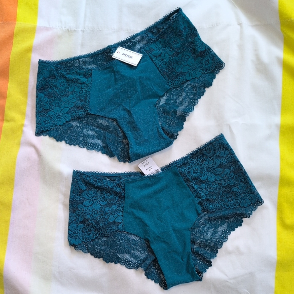 NWT VS Pink Lace Panties - Cheeky And Hiphugger Set Of 2